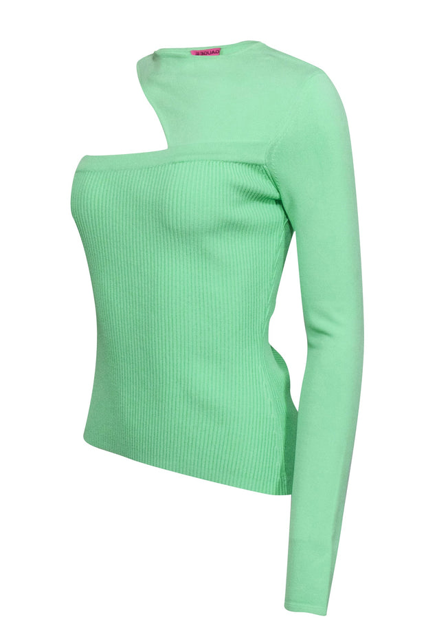 Current Boutique-GAUGE81 - Lime Green One Sleeve Rib Top Sz S/M