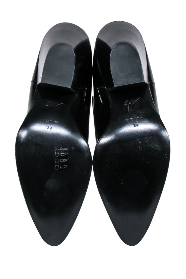 Current Boutique-Guiseppe Zanotti - Black Western Style Booties w/ Silver Glitter Sz 9