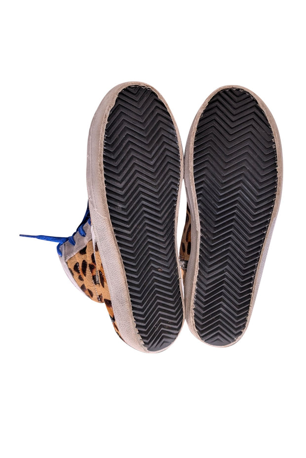 Current Boutique-Golden Goose - Tan Leopard Print Mid Star Sneaker Sz 10