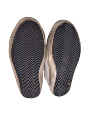 Current Boutique-Golden Goose - Ivory Leather & Tan Star Shearling Trim Super-Star Sneakers Sz 9