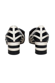 Current Boutique-Gucci - Ivory & Black Zebra Print Leather Marmont Loafer Heels Sz 7