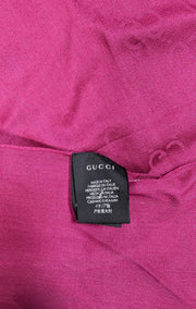 Gucci - Magenta Pink Wool Blend Scarf - Current Boutique