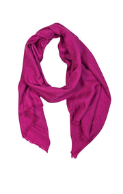 Gucci - Magenta Pink Wool Blend Scarf - Current Boutique