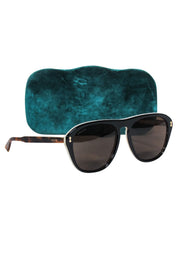 Current Boutique-Gucci - Black Front Frames w/ Brown Tortoise Sunglasses