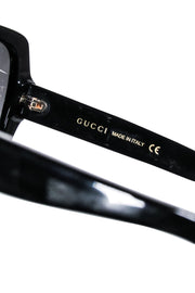 Current Boutique-Gucci - Black Large Sunglasses w/ Logo Side Detail