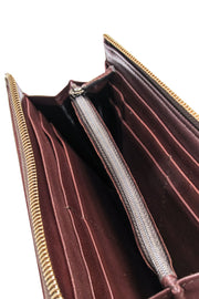 Current Boutique-Gucci - Beige Monogram Long Zipper Wallet