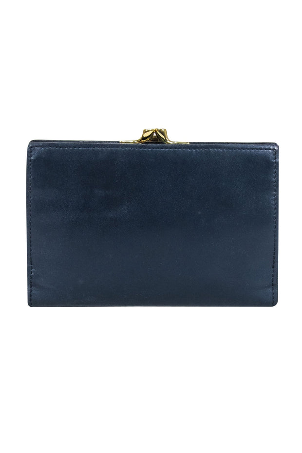 Current Boutique-Gucci - Navy Leather Square Wallet
