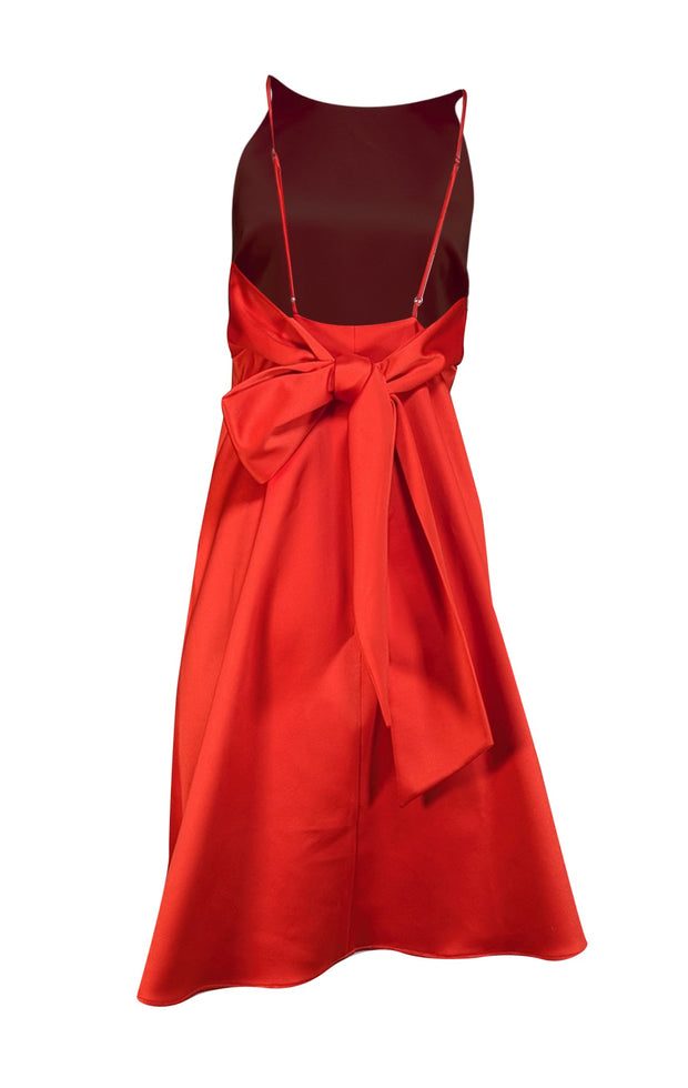 halston red dress Halston