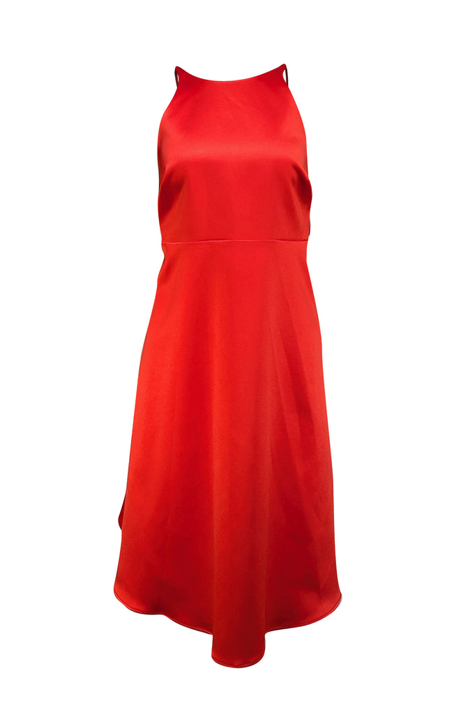 halston red dress Halston