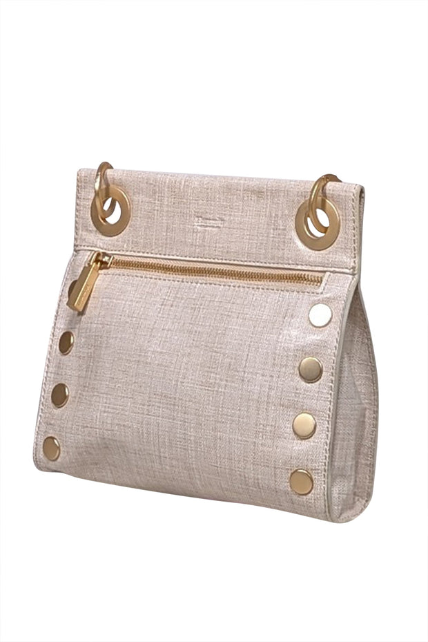 Current Boutique-Hammitt - Beige & Cream Blend "Tony" Small Crossbody Bag