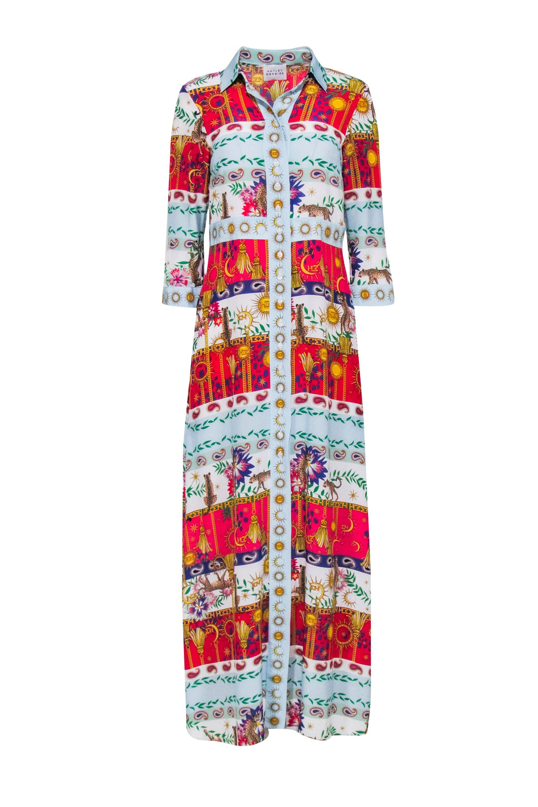 leopard maxi shirt dress Haley Menzies