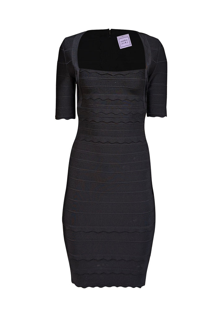 black and white herve leger dress Herve Leger