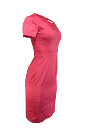Current Boutique-Hugo Boss - Coral Pink Cotton Sheath Dress Sz 0