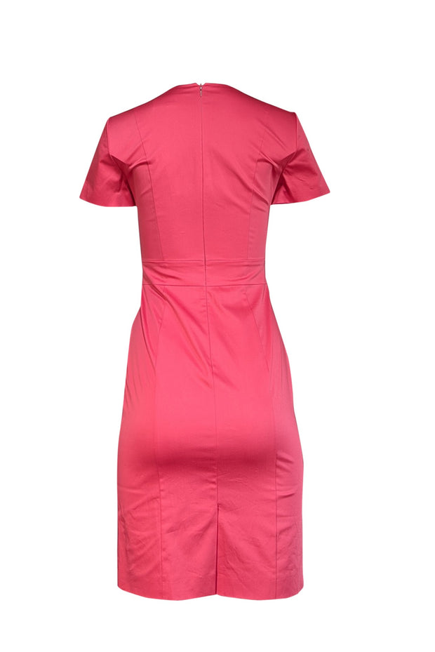 Current Boutique-Hugo Boss - Coral Pink Cotton Sheath Dress Sz 0
