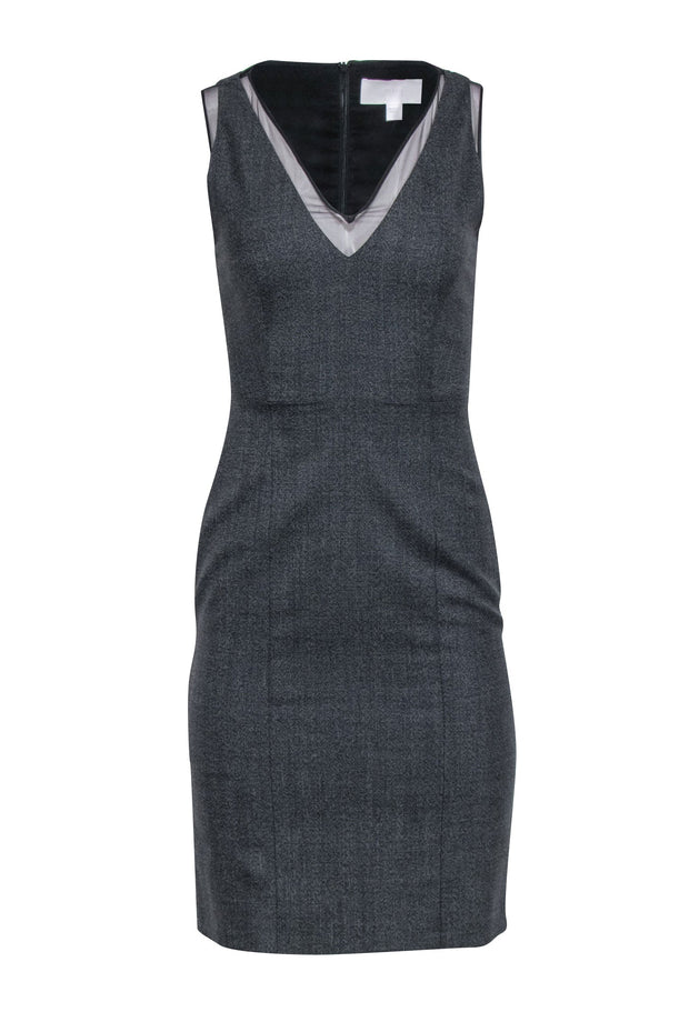 charcoal grey work dress Hugo Boss