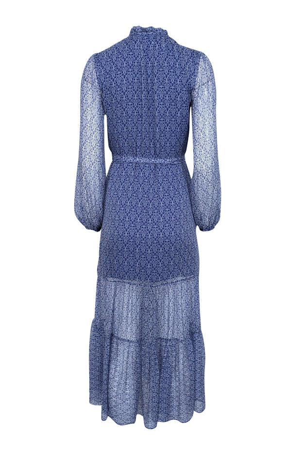 Intermix - Blue & Ivory Paisley Prink Silk Maxi Dress Sz 0 Intermix - Blue & Ivory Paisley Prink Silk Maxi Dress Sz 0