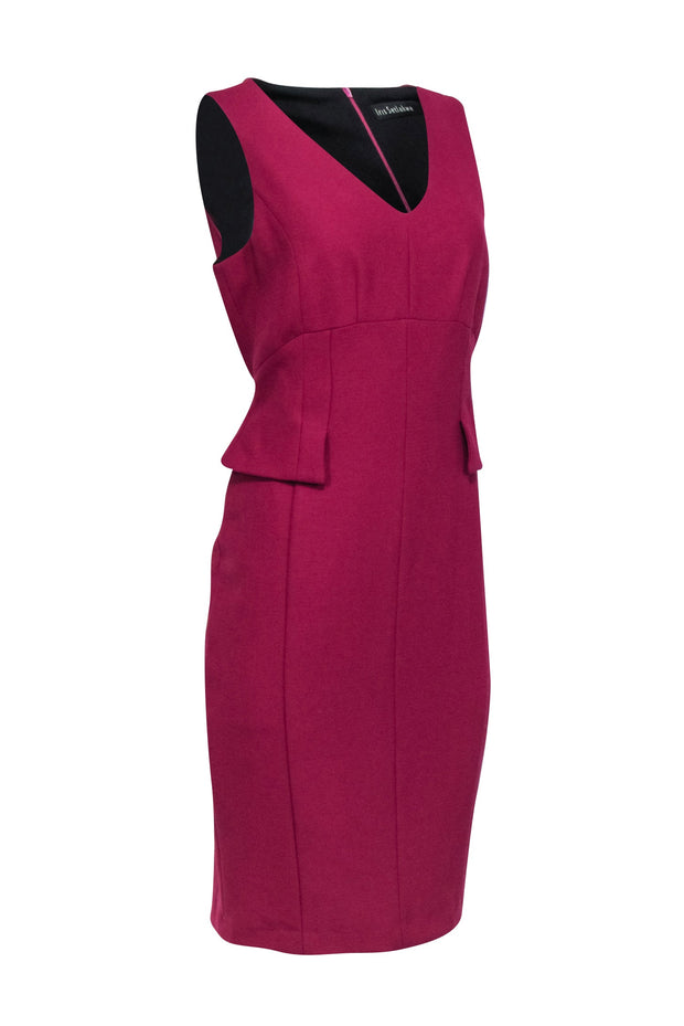 magenta peplum dress PINK PEPLUM DRESS W/ IVY
