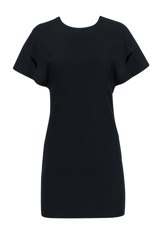 Current Boutique-IRO - Black Short Sleeve Mini V-Back Dress Sz 4
