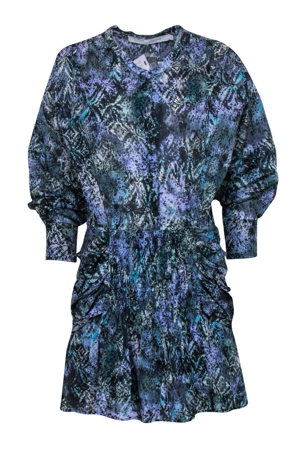 iro blue dress IRO Paris Andou Dress | Mixed Blue