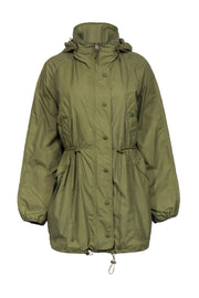 Current Boutique-Isabel Marant Etoile - Olive Zipper Front Hooded Windbreaker Sz 6