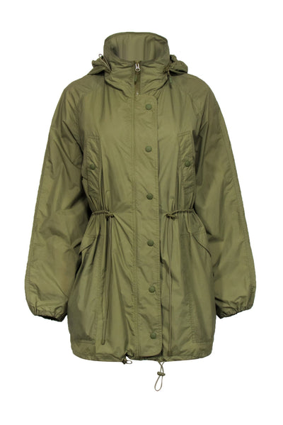 Current Boutique-Isabel Marant Etoile - Olive Zipper Front Hooded Windbreaker Sz 6