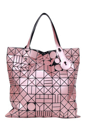 Current Boutique-Issey Miyake - Light Pink Geometric Paneled "Chord" Tote Bag