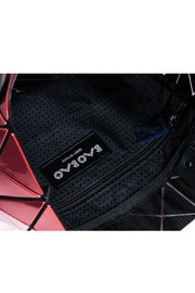 Current Boutique-Issey Miyake - Red Metallic Geometric Paneled "Lucent" Tote Bag