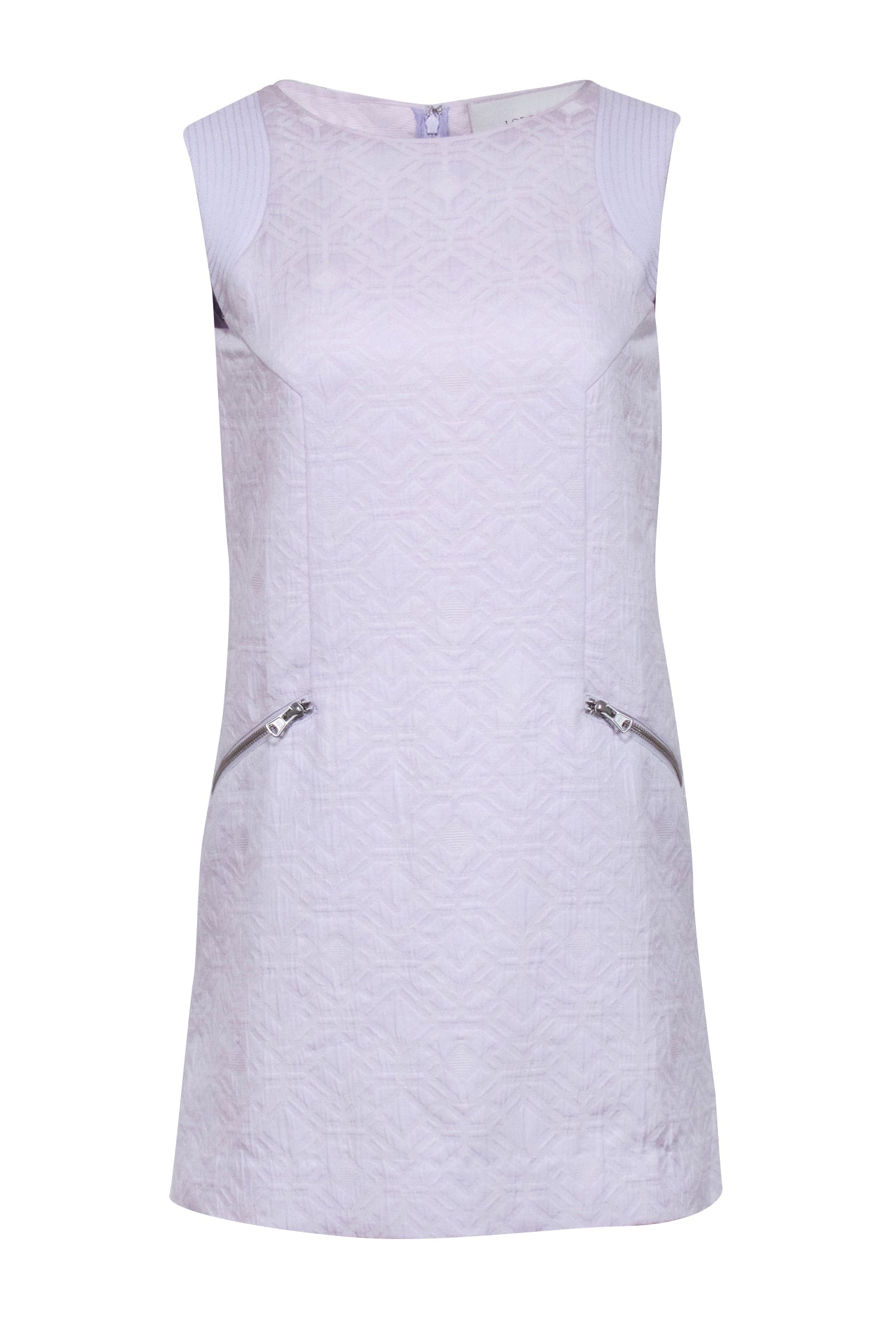 Light Lilac Geometric Jacquard Shift Dress Sz PS