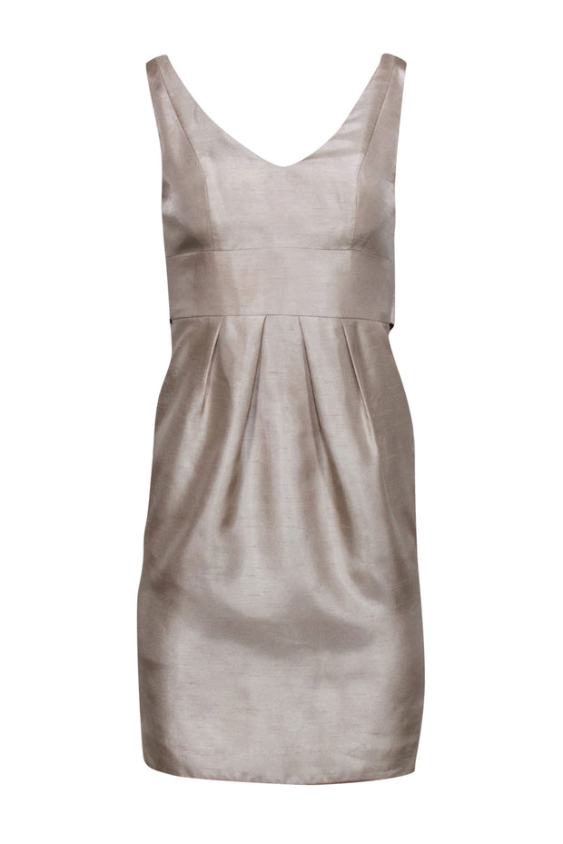 jenny yoo gold dress One-Shoulder Long Dress