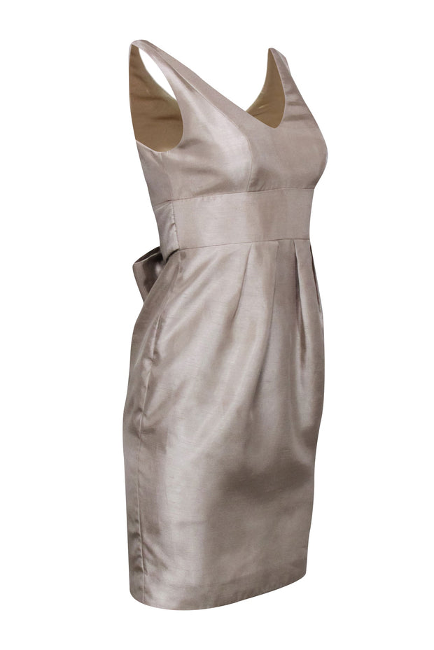Jenny Yoo - Gold Satin Mini Dress w/ Tie Waist Sz 0 Jenny Yoo - Gold Satin Mini Dress w/ Tie Waist Sz 0