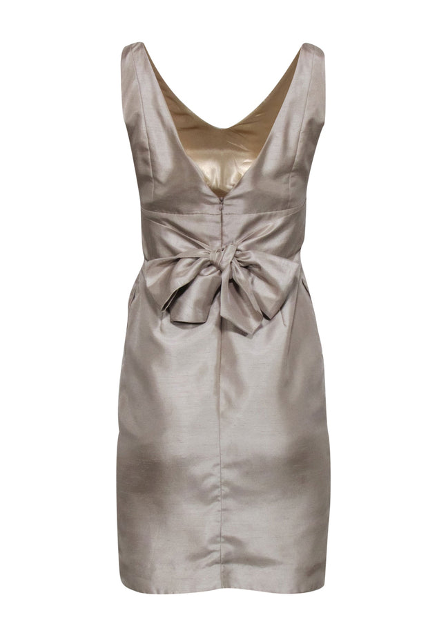 Jenny Yoo - Gold Satin Mini Dress w/ Tie Waist Sz 0 Jenny Yoo - Gold Satin Mini Dress w/ Tie Waist Sz 0