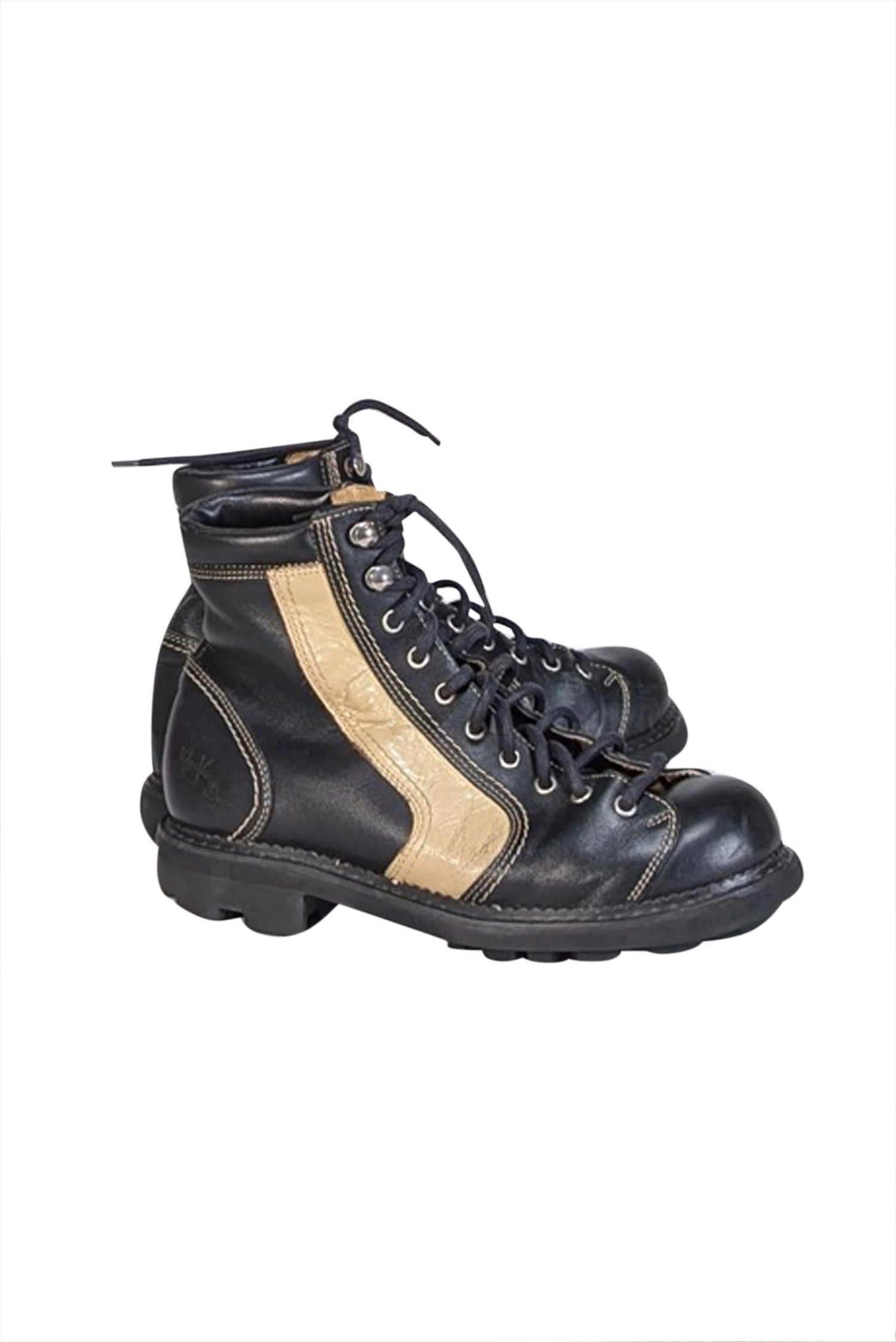 John Fluevog - Black Leather Lace Up Short Boots Sz 9  display picture 2
