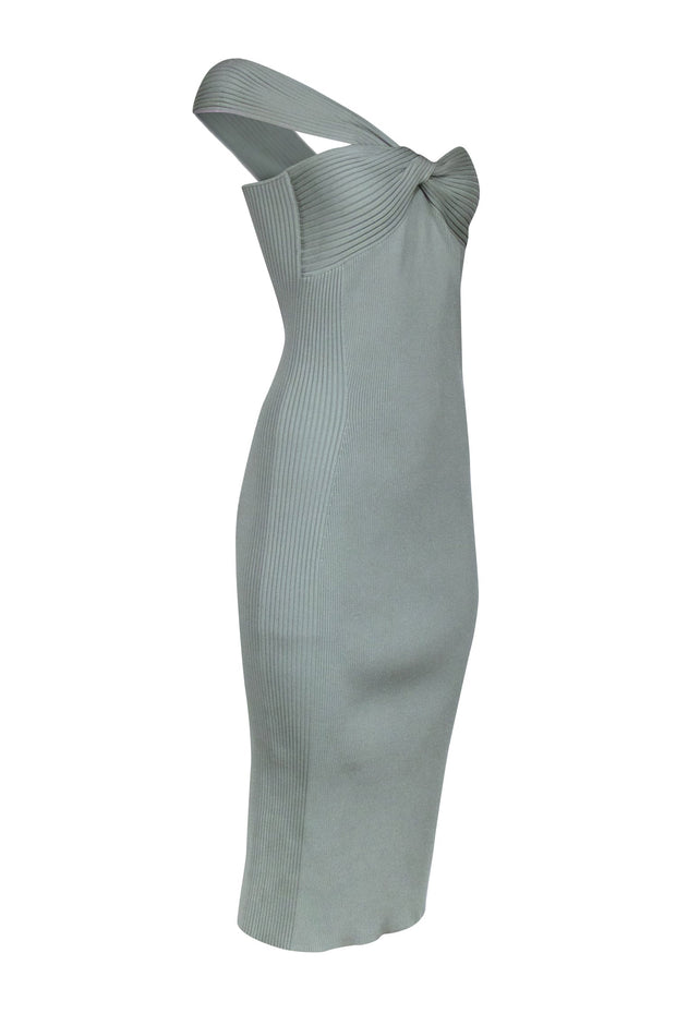Jonathan Simkhai - Mint Green Ribbed One Shoulder Dress Sz L Jonathan Simkhai - Mint Green Ribbed One Shoulder Dress Sz L