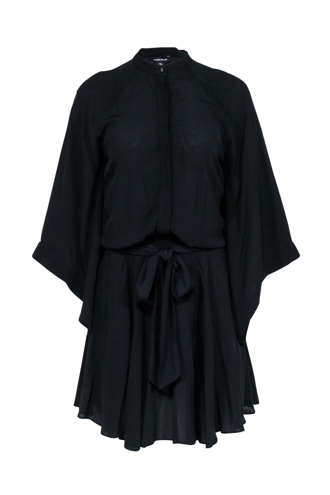 Karen Millen - Black Mini Dress w/ Embroidered Back Detail Sz 4 Karen Millen - Black Mini Dress w/ Embroidered Back Detail Sz 4