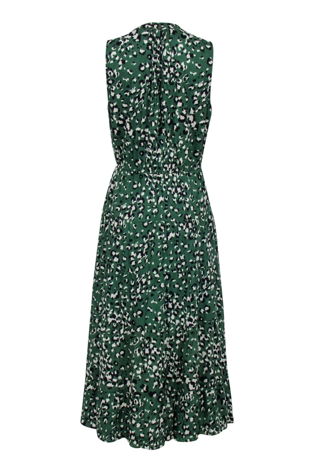 karina grimaldi green dress Karina Grimaldi XS Dark Green Crochet Lace Midi Dress Partially Lined