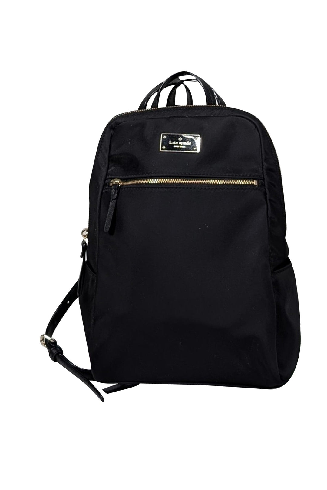 Kate Spade - Black Nylon Zipper Top Backpack | Current Boutique display picture 3