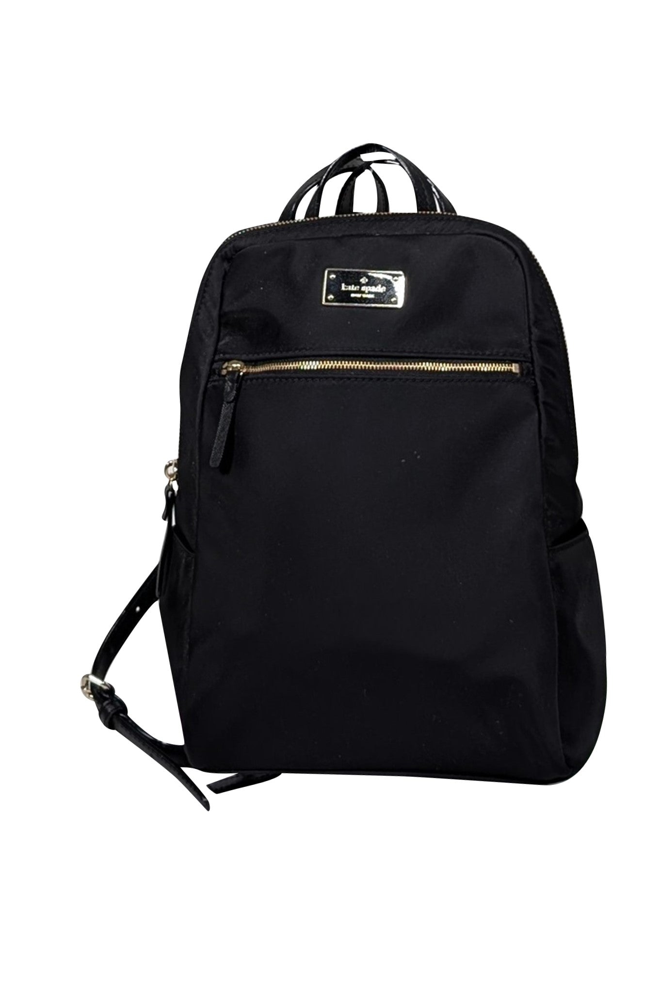 Kate Spade - Black Nylon Zipper Top Backpack | Current Boutique display picture 1