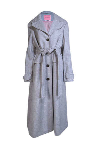 Kate Spade - Grey Long Wool Blend Peacoat Sz XL - Current Boutique
