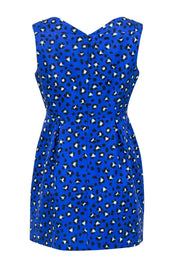 Current Boutique-Kate Spade - Blue Sleeveless Leopard Print A-line Dress Sz 12