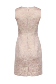 Current Boutique-Kate Spade - Blush, Beige, & Metallic Gold Textured Knit Sheath Dress Sz 2