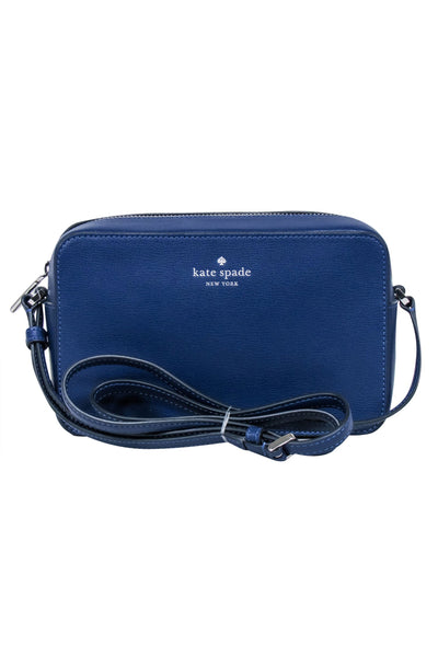 Current Boutique-Kate Spade - Navy Refined Leather "Sienna" Crossbody Bag