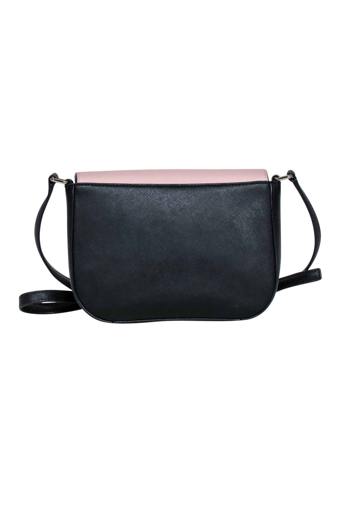 Kate Spade - Light Pink & Black Leather Fold-Over Crossbody