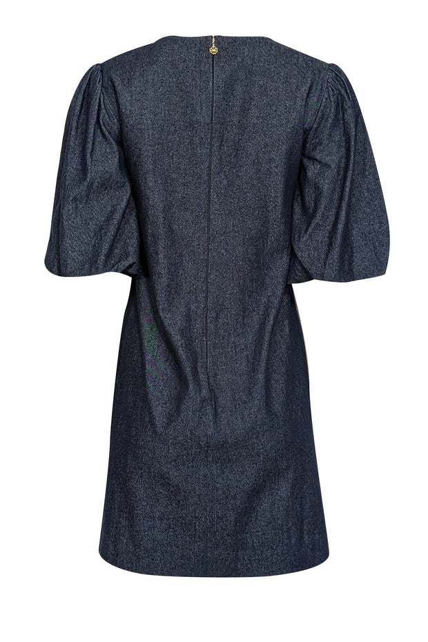 Kate Spade - Dark Wash Denim Puff Sleeve Mini Dress Sz 4 Kate Spade - Dark Wash Denim Puff Sleeve Mini Dress Sz 4