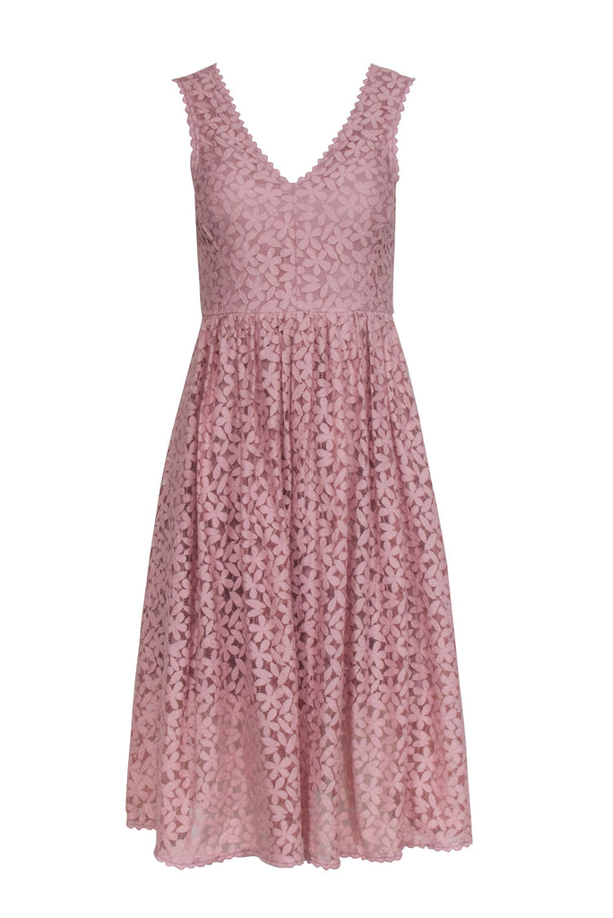 Kate Spade - Mauve Pink Lace Sleeveless Dress Sz 0 Kate Spade - Mauve Pink Lace Sleeveless Dress Sz 0
