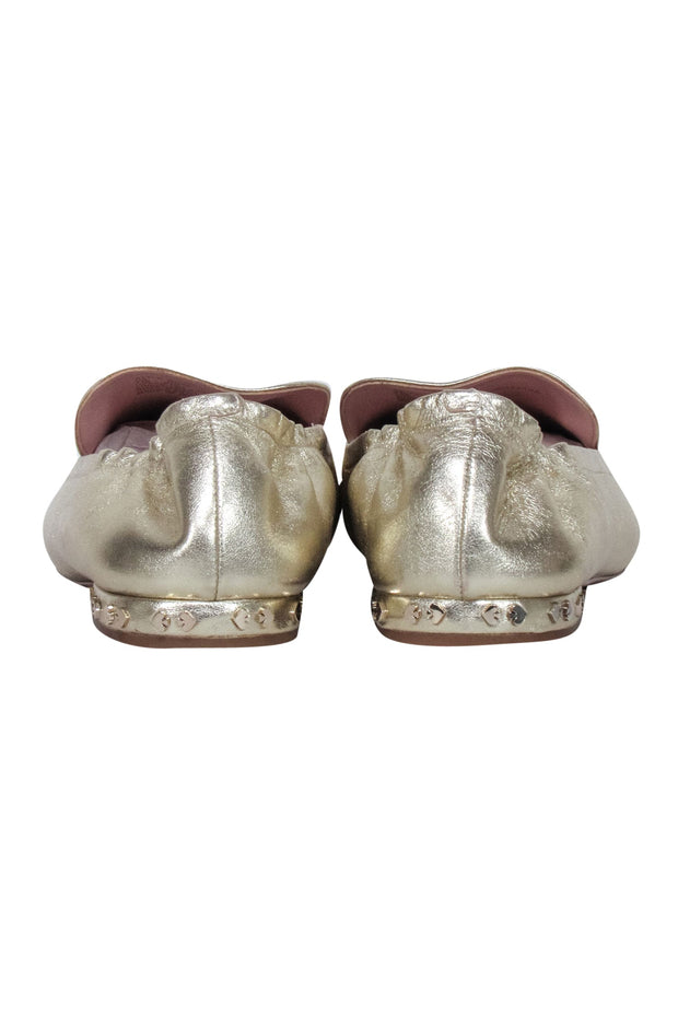 Current Boutique-Kate Spade - Gold Metallic Leather Loafers Sz 11