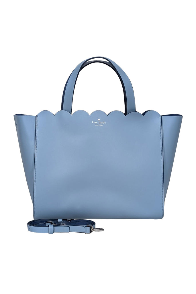 Kate Spade - Light Blue Scalloped Edge Satchel Bag | Current Boutique