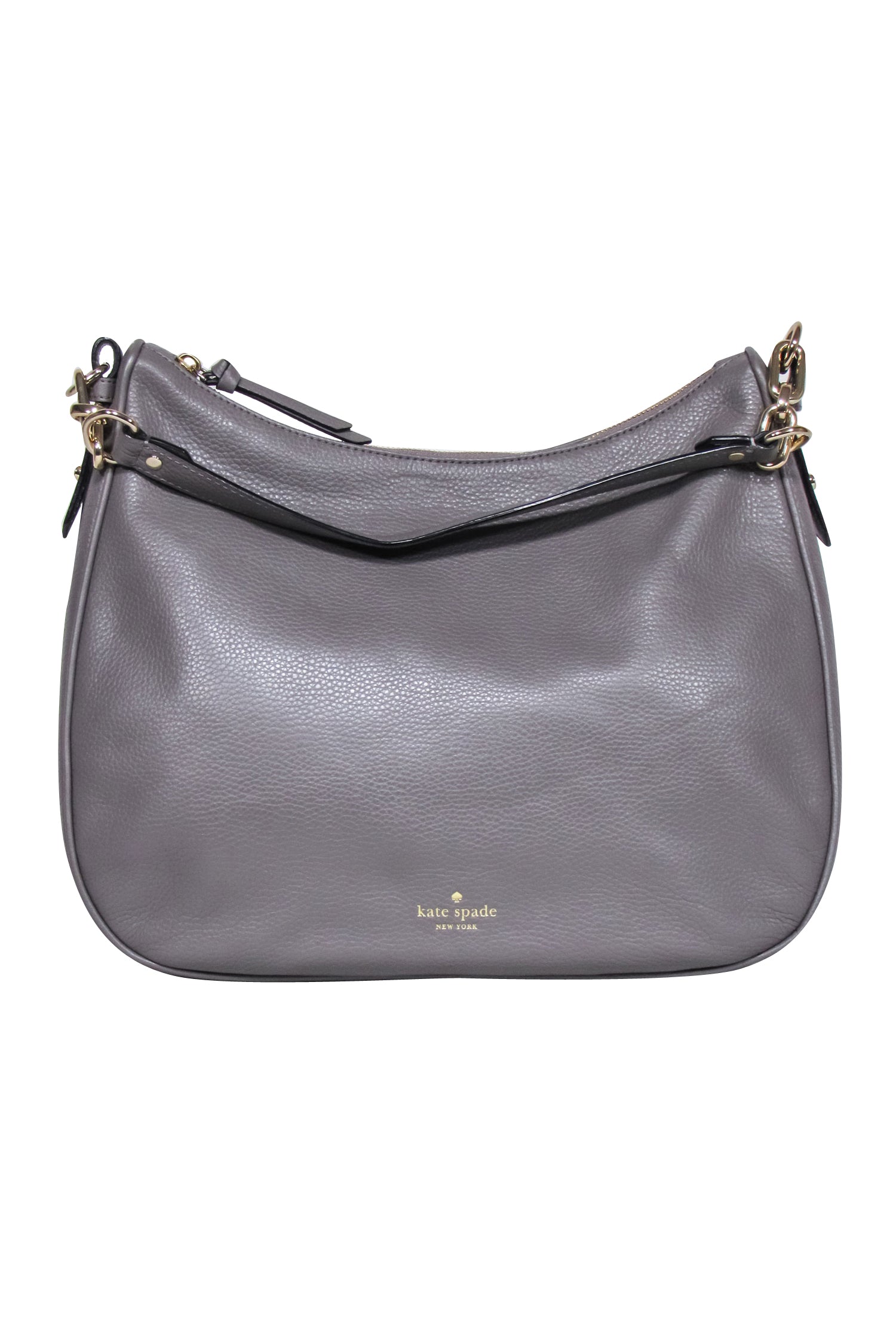 Kate Spade Grey Pebbled Leather Shoulder Bag Current Boutique