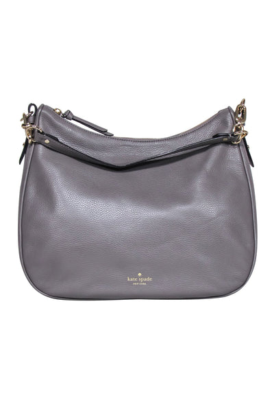 Current Boutique-Kate Spade - Grey Pebbled Leather Shoulder Bag