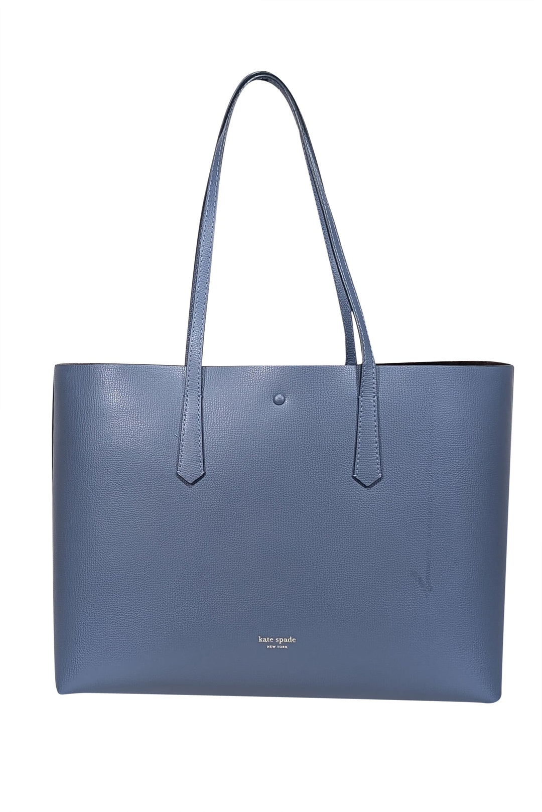 Kate Spade - Blue Leather Tote Bag w/ Metallic Leather Pouch Kate Spade - Blue Leather Tote Bag w/ Metallic Leather Pouch