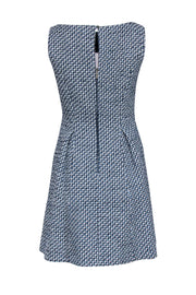 Current Boutique-Kate Spade - Navy, White, & Blue Tweed Sleeveless Dress Sz 2